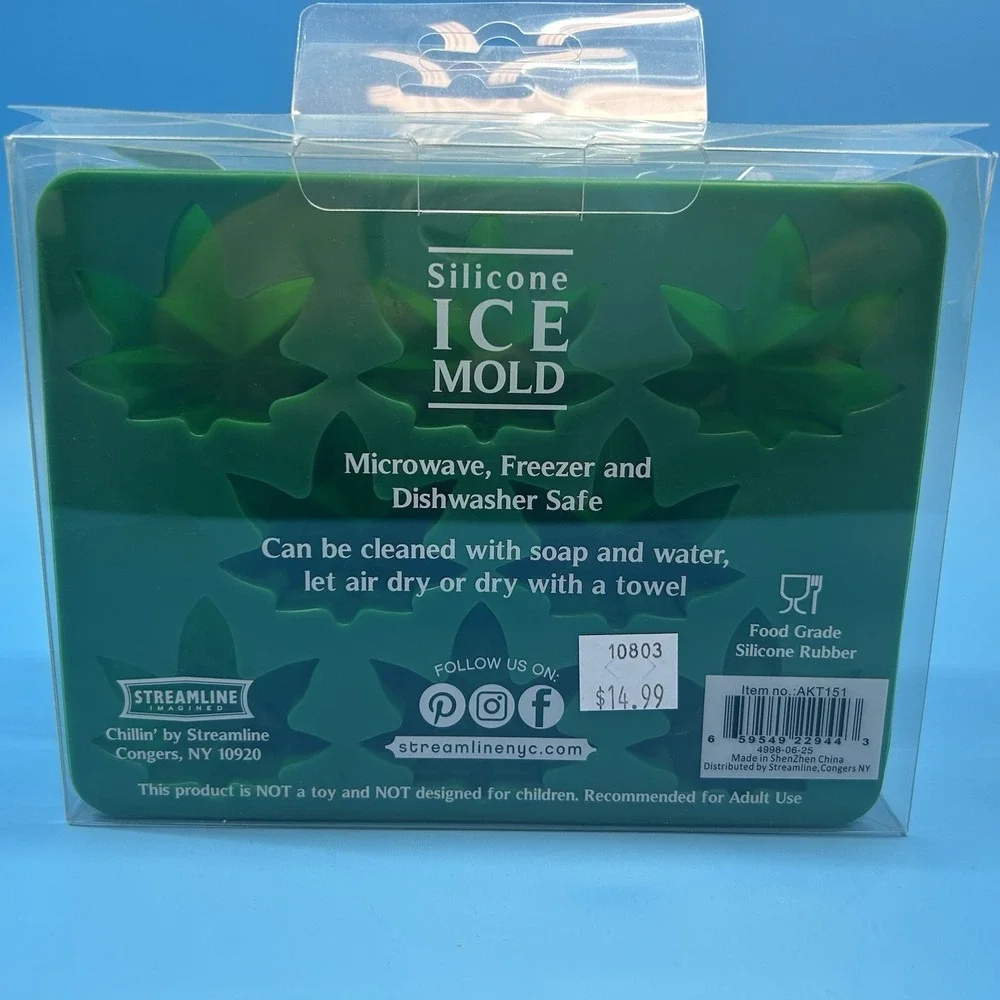 Silicone Marijuana Ice Mold (Set of 2) Cannabis Leaf Weed Leaf Candy Mold